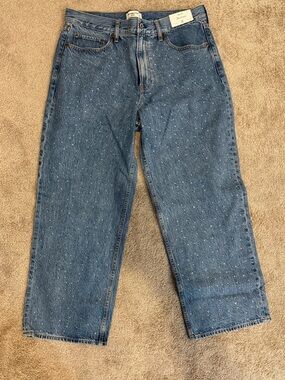 Abercrombie Rhinestone Loose Jeans
